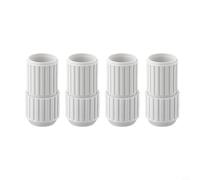 Yhenlovtt Lot de 4 tiges de connexion télescopiques blanches pour poteaux en plastique robuste - Connecteurs d'extension pour installation d'équipement de piscine simple