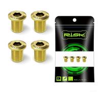 Yhenlovtt Lot de 4 vis de fixation pour plateau de chaîne Ultegra X 10 mm en alliage de titane léger 78 g M8 (doré)