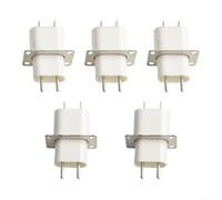 Yhenlovtt Lot de 5/10 douilles magnétron à 4 broches pour four à micro-ondes Galanz, pour Haier - Connecteur à filament, 36 x 23 mm, plastique, blanc (lot de 5/10)