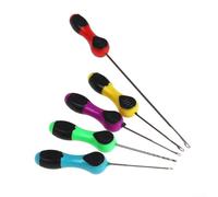 Yhenlovtt Lot de 5 aiguilles à bouillettes en acier inoxydable pour pêche à la carpe, outils d'appât, outil de forage, extracteur de crochet pour bouillettes de viande