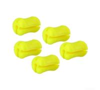 Yhenlovtt Lot de 5 balles en silicone pour canne à pêche avec trou de crochet pour rangement de cannes à leurres, fonction phosphorescente, compatible avec petit/usage général/gabarit (jaune)