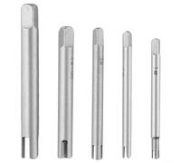 Yhenlovtt Lot de 5 extracteurs de tarauds M10 pour retirer les vis endommagées et les boulons cassés, extracteur de filetage gauche en alliage d'acier avec tête carrée pour clé ou perceuse