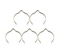 Yhenlovtt Lot de 5 supports en acier inoxydable pour moulinet de pêche à roulement, mécanisme de libération à ressort, pièce de réglage argenté pour moulinets rotatifs