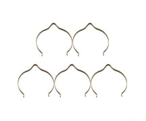 Yhenlovtt Lot de 5 supports en acier inoxydable pour moulinet de pêche à roulement, mécanisme de libération à ressort, pièce de réglage argenté pour moulinets rotatifs