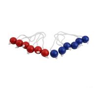 Yhenlovtt Lot de 6 balles de rechange pour jeu d'échelle avec sac de rangement pour bolas à balles, noir, blanc, rouge, bleu, 42 mm de diamètre, cordon de 50 cm (noir + blanc)