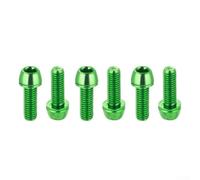 Yhenlovtt Lot de 6 boulons de fixation pour étrier de frein à disque M6 x 18 mm pour vis de vélo (vert)
