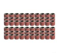 Yhenlovtt Lot de 60 bandes abrasives 12,5 mm x 12,5 mm avec 2 mandrins en caoutchouc, grains 60-600, pour meulage, gravure, polissage du bois, du verre, de la pierre, des ongles (grain 600)