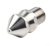 Yhenlovtt Lot de 7 buses de nettoyage en acier inoxydable avec filetage mâle de 6,35 mm, embout de dragage pour tuyau à pression de barre, pression de vidange 250 (4 jets)