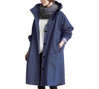 Yhenlovtt Manteau décontracté en polyester boutonné sur le devant pour | Poches latérales fonctionnelles, design de couleur unie, manches longues, coupe régulière, pour un usage quotidien polyvalent