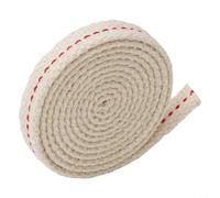 Yhenlovtt Mèche plate en coton pur pour lampe à pétrole vintage et lampes de camping - Blanc, plusieurs options de largeur (0,9 cm à 2,5 cm) (largeur 1,2 cm)