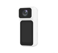 Yhenlovtt Mini caméra 4K portable pour prises de vue d'action et séquences de voyage avec fonctions de navigation et de lecture faciles (blanc)