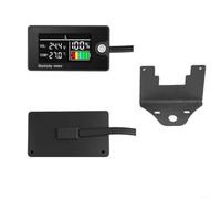 Yhenlovtt Moniteur de batterie numérique pour chariot avec écran LCD et compteur de température pour batteries 8-100 V DC, compatible avec lithium, acide (B)