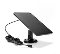 Yhenlovtt Monocristallin étanche sans fil avec support réglable à 360 ° câble de 3 m compatible avec panneau solaire IP65 4 W 5 V alimentation USB caméra de sécurité (noir)
