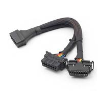 Yhenlovtt OBD2 Répartiteur 16 Broches Rallonge Câble 1 Mâle vers 2 Femelles Adaptateurs 30cm pour Véhicules 12V Compatible avec Outils de Diagnostic OBD-II
