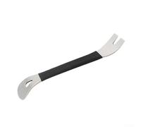 Yhenlovtt Outil de démontage de garnitures de voiture en acier inoxydable avec double tête de levier pour tableau de bord et console centrale - Argent et noir