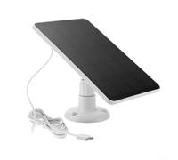 Yhenlovtt Panneau de charge solaire extérieur pour caméras de sécurité Blink : chargeur monocristallin 4 W avec câble, résistant aux intempéries pour Blink Home/XT2/modèles d'extérieur (C Blanc)