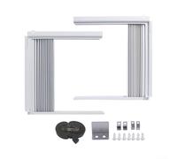Yhenlovtt Panneaux latéraux isolés en PVC et ABS avec cadre pour climatiseur de fenêtre, kit de remplissage accordéon réglable pour sceller les espaces et bloquer les courants d'air (291 x 323 mm)