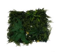 Yhenlovtt Panneaux muraux de fleurs artificielles, 50 x 50 cm, matériau résistant aux UV, feuillage texturé réaliste pour décoration de jardin intérieur et extérieur, sans danger pour les animaux et