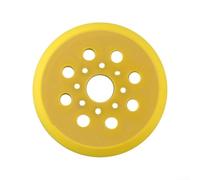 Yhenlovtt Patin de support à 8 trous de 125 mm pour ponceuse orbitale aléatoire GEX125-1AE PEX220A PEX220AE Adaptateur de disque de ponçage en polyuréthane jaune