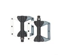 Yhenlovtt Pédales de vélo de montagne construites avec un corps en nylon et un système de double roulement scellé pour minimiser la traînée et maximiser le contrôle (gris blanc)