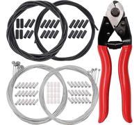 Yhenlovtt Pince de câble de frein pour vélo, tendeur de fil en acier au carbone pour réglage du frein et du levier de vitesse, kit d'outils d'entretien pour VTT et vélos de route (clé + 6 kit2)