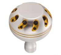 Yhenlovtt Poignée de moulinet de pêche 38/42 mm en alliage d'aluminium pour modèles 1000-6000 et 8000-12000 avec drainage compatible avec moulinets à bouton rond (38 mm)