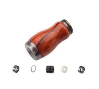 Yhenlovtt Poignée de pêche de rechange avec poignée en plastique et bois, compatible avec les moulinets DAIWA et Spinning ou Baitcasting, avec (grandes feuilles)