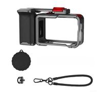 Yhenlovtt Poignée de photographie de rue et support de cage en aluminium pour DJI Action 6, kit de poignée compact et stable, gris