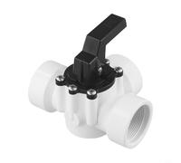 Yhenlovtt Poignée de piscine 360° 15 Plus PVC 7,6 cm Valve avec inverseur de valve et joints en silicone pour spas 150 psi Blanc
