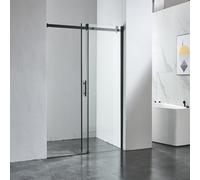 Yhenlovtt Poignée de porte de douche en acier inoxydable finition chromée, distance entre les trous de 145 mm, convient aux panneaux en verre de 6 mm pour les clôtures de douche de salle de bain