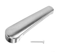 Yhenlovtt Poignée de porte de salle de bain en plastique 7 mm avec vis de fixation, finition argentée antirouille pour caravane ou camping-car