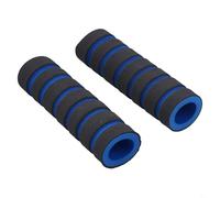 Yhenlovtt Poignées pour moto de course en mousse - 105 x 20 mm - 1 vibration pour guidon de vélo - Manchon absorbant - Noir et bleu