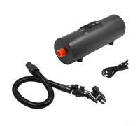 Yhenlovtt Pompe à air d'extérieur haute pression 12 V DC 90 W avec batterie de 2000 mAh et 6 buses, gonflage segmenté rapide pour tente gonflable, lit gonflable, SUP