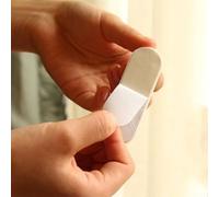Yhenlovtt Porte autocollante et idéale pour les armoires, armoires, tiroirs en verre, cuisine, en plastique blanc, pour poignées avec étagères à chaussures, armoires à vin, 4 (SKU)