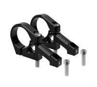 Yhenlovtt Potence à montage direct pour fourche à double couronne, alliage d'aluminium 6061, collier de serrage 31,8 mm, longueur 80 mm, anodisé CNC pour VTT DH (noir)