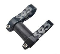 Yhenlovtt Potence de guidon de vélo pliable réglable pour guidon de 25,4 mm, double rehausseur en alliage d'aluminium CNC, compatible avec les vélos pliants P8 et 412, 95 g, noir (noir)