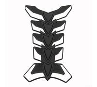 Yhenlovtt Protection de réservoir d'huile en caoutchouc pour réservoir de moto, VTT, UTV, tout-terrain, autocollant (blanc)