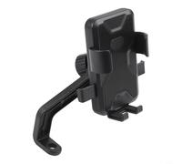 Yhenlovtt Rétroviseur, support de téléphone de moto avec verrouillage automatique, rotation à 360 degrés, support antichoc pour navigation sur vélo, noir et rouge