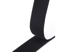 Yhenlovtt Ruban de fermeture Velcro double face en nylon - 1 m x 2 cm - Idéal pour les travaux manuels, les projets de couture - Noir