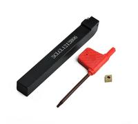 Yhenlovtt SCLCL1212H06 Porte-outil de tournage pour tour à gauche 12 x 100 mm avec insert en carbure CCMT0602 pour travail des métaux CNC et fabrication