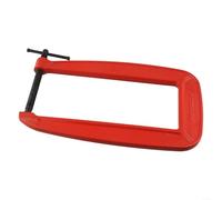 Yhenlovtt Serre-joint robuste pour travail du bois, ouverture de mâchoire de 110 mm, profondeur de gorge de 305 mm, fonte ductile avec finition résistante à la rouille, orange (e)