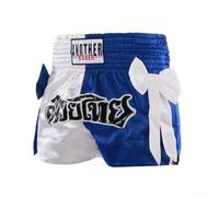 Yhenlovtt Short de boxe unisexe pour Mma Muay avec entraînement pour combattre la taille élastique thaïlandais respirant Sport Fitness Shorts Polyester Ad Blanc