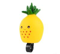 Yhenlovtt Sonnette de vélo pour enfants Dinosaure Plus avec son fort Super mignonne Structure d'air pour vélo en silicone pour enfants pour accessoire (One S (ananas)