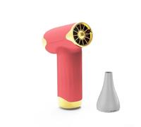 Yhenlovtt Souffleur à poussière portable pour camping et automobile, ventilateur portatif haute vitesse avec contrôle à 4 vitesses, 10 000 tr/min, puissant souffleur d'air, compact (rouge)