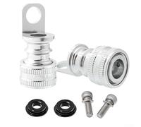 Yhenlovtt Support de boucle de pédale à dégagement rapide en alliage d'aluminium pour vélos pliants - Adaptateur de montage de cadre compatible avec axe de 10 mm avec convertisseur à vis M5 (2 pièces