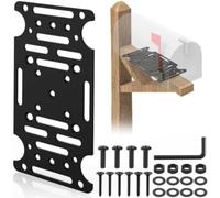 Yhenlovtt Support de montage de boîte aux lettres en acier avec plaque épaisse de 4 mm et plusieurs trous pour une compatibilité avec différents poteaux de boîte aux lettres conçu pour un soutien