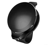 Yhenlovtt Support de pare-soleil de voiture noir pour lunettes et cartes, construction en alliage d'aluminium et ABS avec poignée en mousse haute densité, design compact 6 x 5 x 4 cm pour un rangement