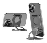 Yhenlovtt Support de téléphone magnétique double face ultra fin avec design pliable, support de voiture avec rotation à 360 degrés pour une visualisation flexible, compatible avec différents
