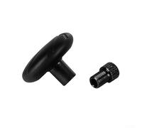 Yhenlovtt Support pour buse de vélo compatible avec les vélos de montagne et de route - ABS noir + silicone souple 36 x 23 mm (noir)