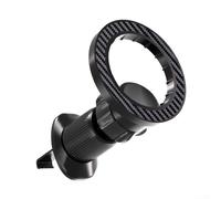 Yhenlovtt Support Voiture Magnétique pour Grille d'aération, Rotation à 360° et Crochet Clip Sécurisé, Matériau ABS, Noir, Compatible avec la plupart des Smartphones